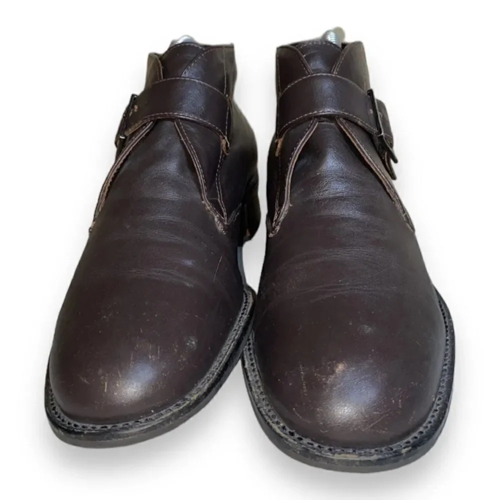 Etienne Aigner Showtime Ankle Boots Brown‎ Leather Women's 8.5
